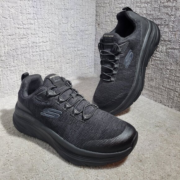 Skechers D’Lux Walker Relaxed Fit Men's Size 9.5 US Black Walking Shoes 232045 - Picture 8 of 11